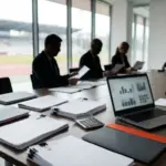 Posiedzenie nowego kierownictwa PKOl podczas prac nad audytem organizacji